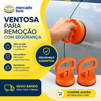 Ventosa Ferramenta Manual Fixação Remove Amassados Kit 3