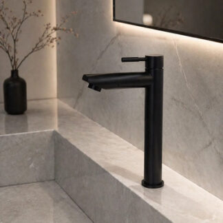 Torneira Banheiro Lavatório Preto Matte Luxo Inox Premium Preto